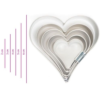 Cookie Cutter Set - Hearts / 5